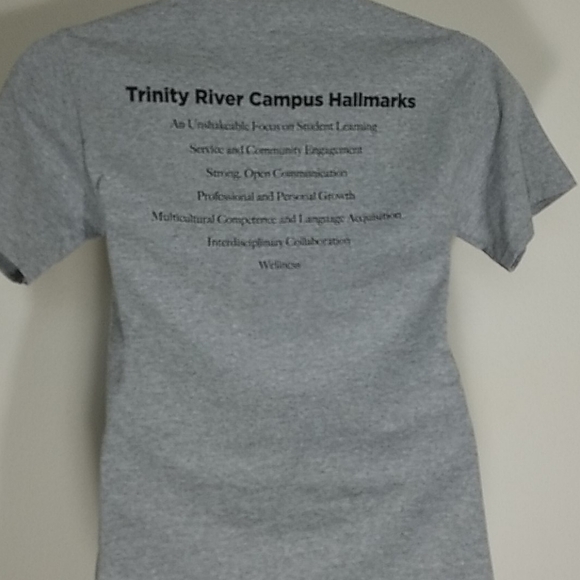 Tshirt top Motivational graphic print short sleeve Collaborate Gray Crew Neck - Picture 2 of 5